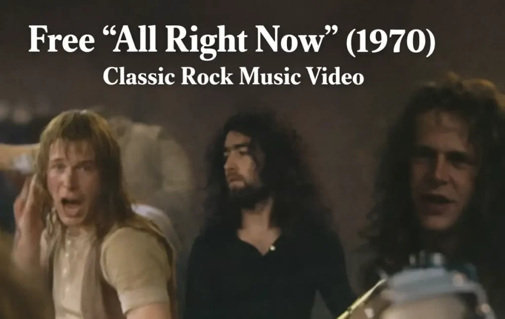 Classic Rock Music Video of Free performing It's All Right Now - Live on Stage! All Right Now by Free - 1970